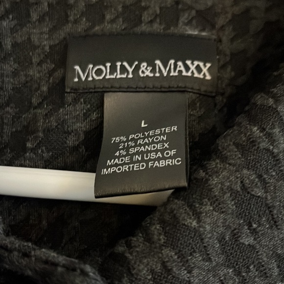 Molly & Maxx black/ gray 3/4 sleeved jacket. Size Large - Picture 2 of 8